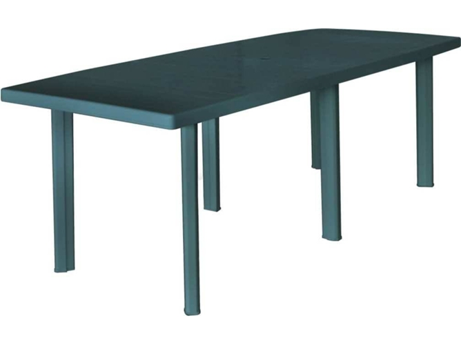 Mesa Jardin VIDAXL Verde Plástico (210x96x72 cm)