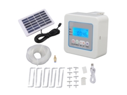 Kit De Riego Automático Por Goteo Micro Programable Con Temporizador Solar Y Pantalla Led Para Plantas De Interior