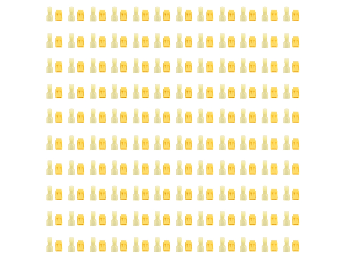 Yncm2026-kit De 120 Pares De Conectores T-tap De Cable Rápido Para Terminales Eléctricos (amarillo)