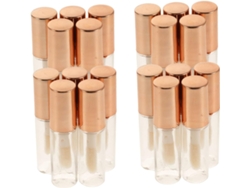 Nuobesty Pack De 20 Mini Tubos Recargables De Brillo Labial, 1,2 Ml, Plástico Transparente