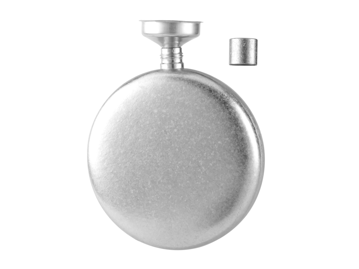Botella De Titanio De 180 Ml Para Whisky Y Vino. Diseño Ligero Y Elegante, Ideal Para Acampar Y Para El Uso Diario.