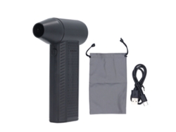 Soplador eléctrico de polvo en seco, 4 velocidades de viento, 130000 rpm, 180 W, 3000 mAh, color negro.