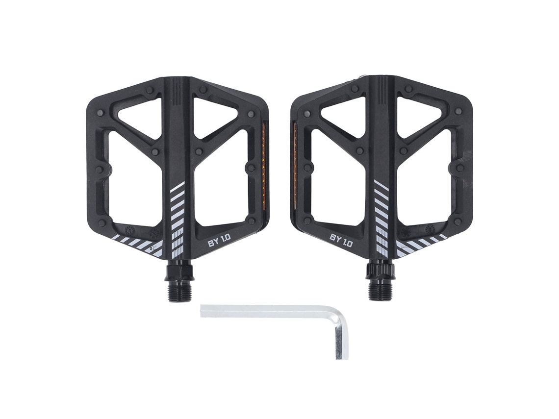 Pedal De Bicicleta De Fibra De Nylon Anti-derrame Aumentado Com Menor Atrito Para Caminhos E Montanhas Preto