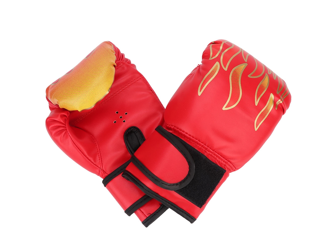 2026rebe-1 Par De Luvas De Boxeo Para Crianças Pu Karate Muay Thai Sanda Equipamento De Treinamento Vermelho