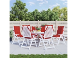 Cojines De Silla Con Respaldo Alto 6 Uds Tela Oxford Rojo
