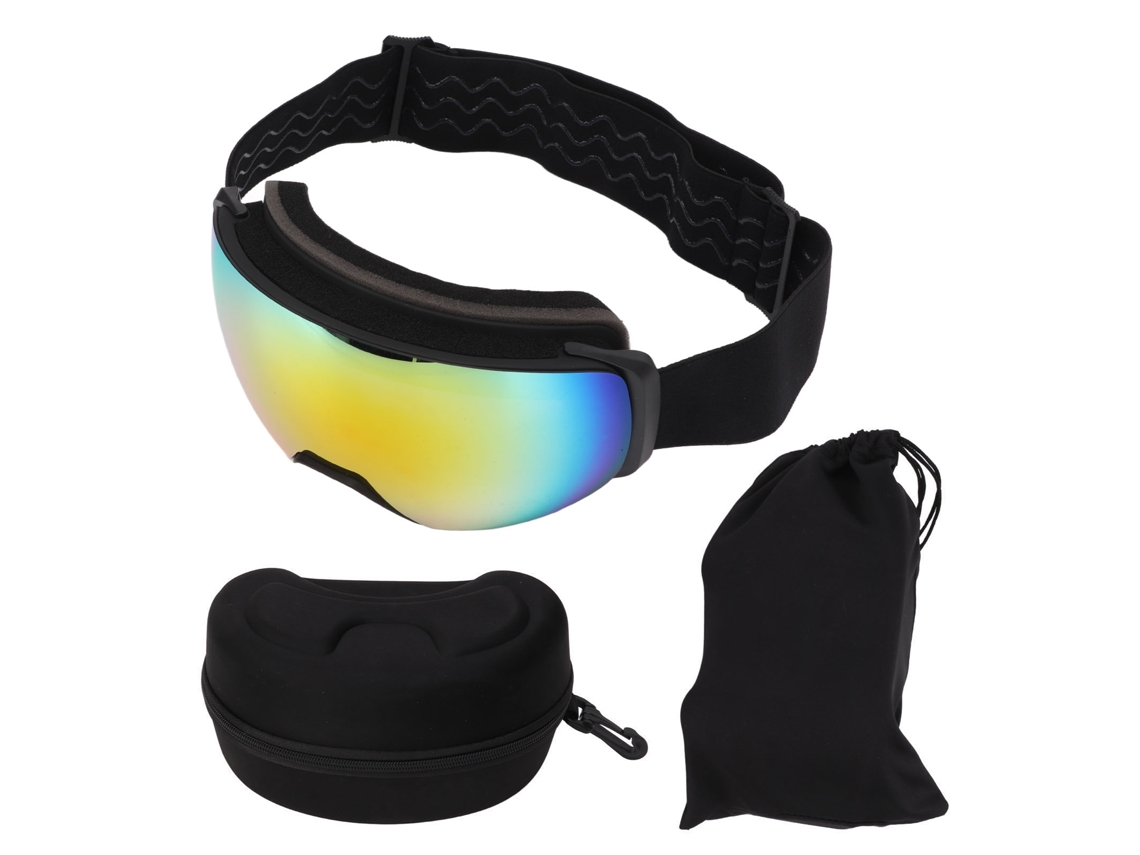 Gafas De Esquí Con Lentes Magnéticas Antideslumbrantes Intercambiables Doble Capa Para Hombre Mujer Rojo
