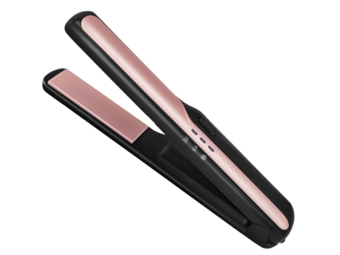 Plancha de pelo portátil inalámbrica, recargable por USB, con temperatura ajustable, 2400 mAh, color blanco, Chennnls