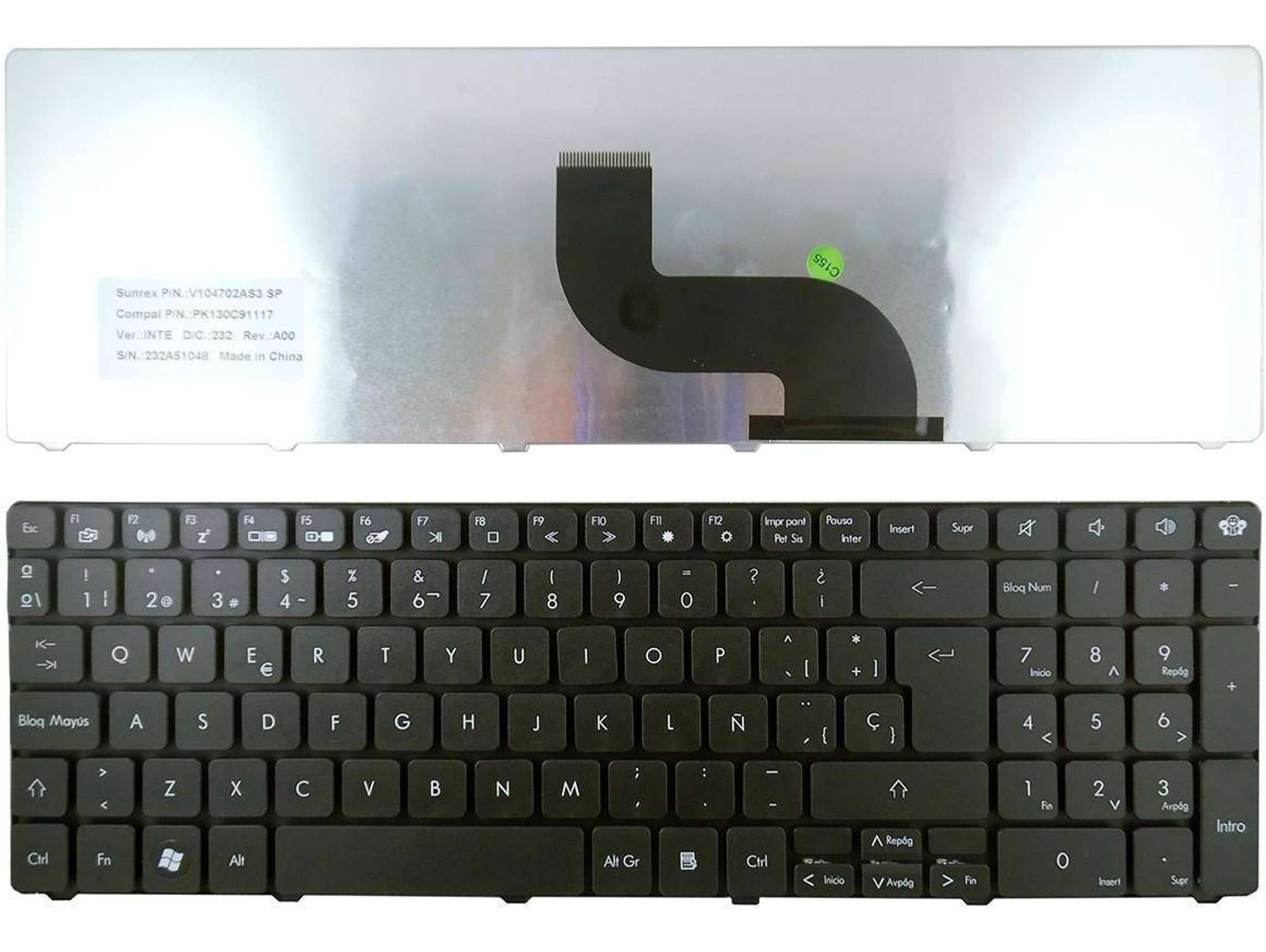 Teclado para Portátil Packard Bell Mp-09B26E0-6981 Pk130C83017 Nsk-Alb0S