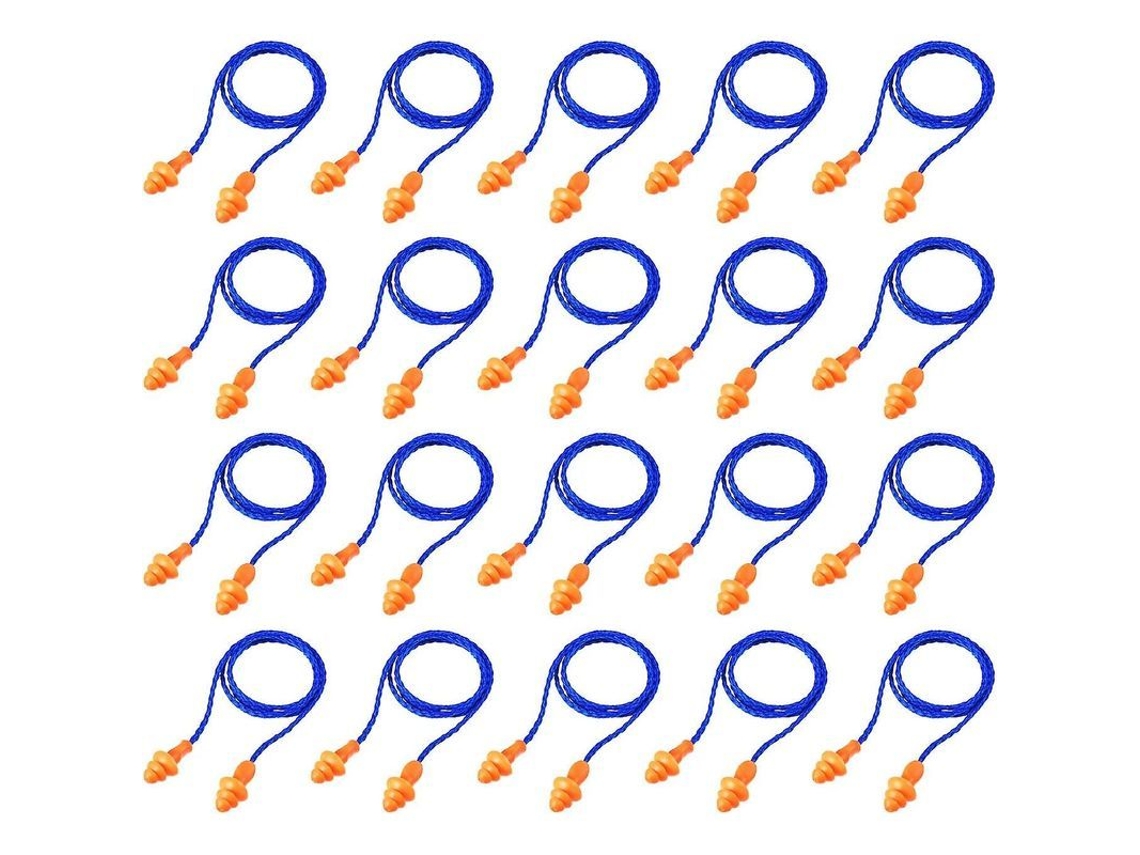 20 Pares De Tapones Para Los Oídos Reutilizables Con Alambre De Silicona Para Dormir Y Proteger La Audición (azul)