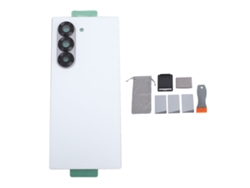 Reemplazo De La Cubierta Trasera De Vidrio De La Puerta Del Teléfono Móvil Con Kit De Reparación De Lente Preinstalado Para Galaxy Z Fold 6 Blanco