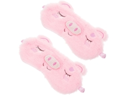 Dos Antifaces Rosas De Felpa Para Dormir, Ideales Para Niños Y Niñas, Con Diadema Elástica Cómoda.