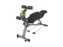 Banco de pesas ajustable Fitness L8022 con respaldo ajustable y asiento ajustable, color negro y gris Hms