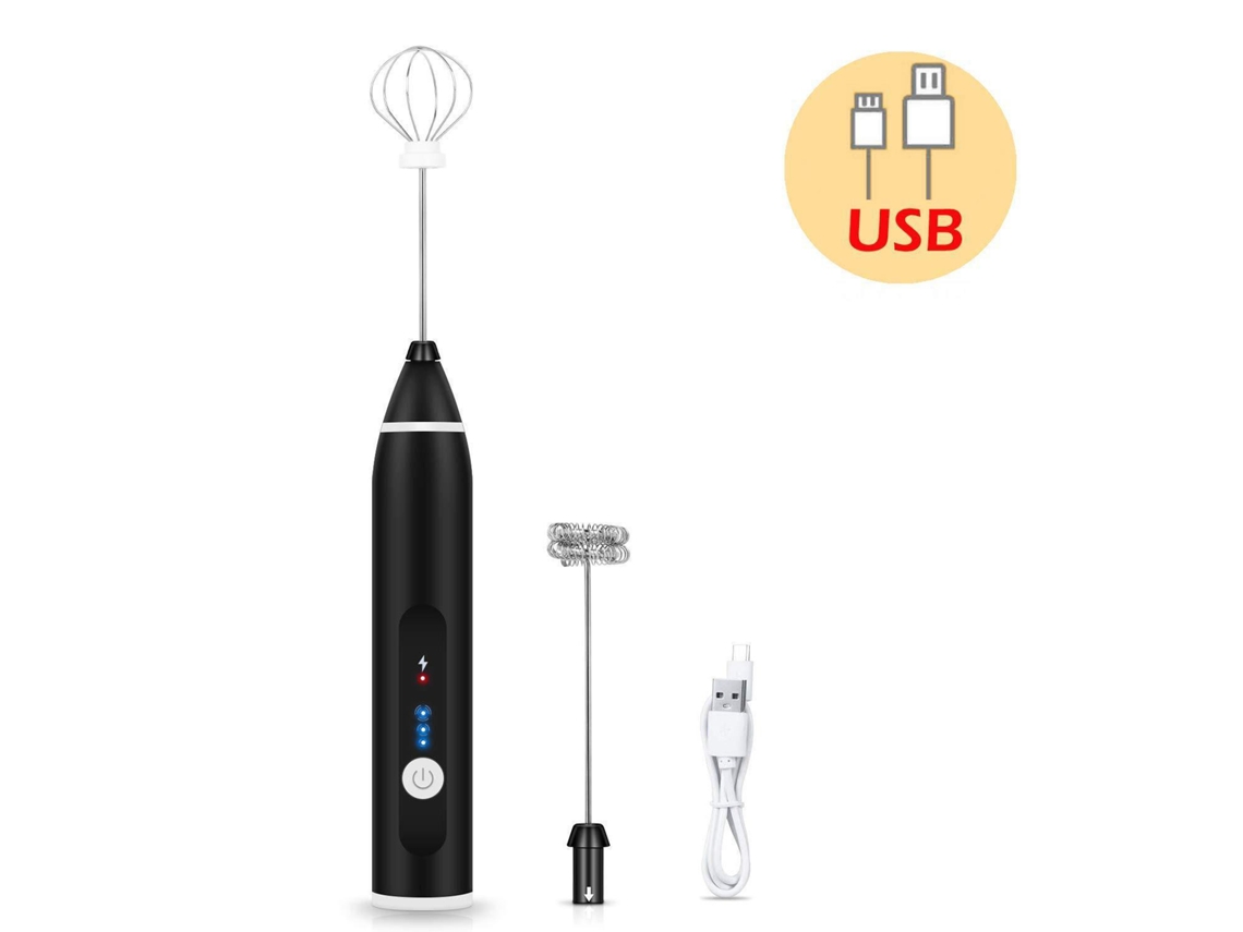 Espumador de leche portátil recargable por USB Siurn Black