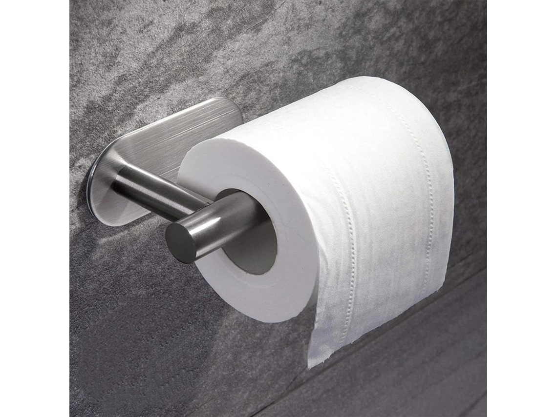 Porta Rollo De Papel Higiénico Sin Taladro De Acero Inoxidable Sus304, Acero Cepillado, Para Baño Y Lavandería