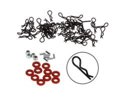 60 Clips Para Coches Rc De 12 Mm Y 0,6 Mm, Fácil Instalación, Universales Para Escalas 1/16, 1/18, 1/28 Y 1/24, Color Negro.