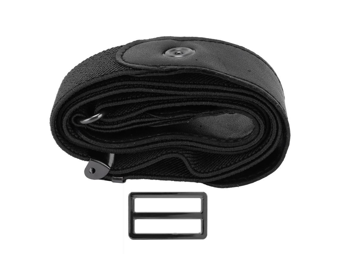 Cintura Elástica Con Hebilla, Color Negro, Para Vaqueros Y Accesorios De Ropa De Hombre Y Mujer.