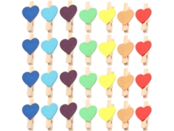 100 Pinzas Madera Forma Corazón Fotos Clips Decorativos Creativos Proyectos Bricolaje Decoración Hogar Notas