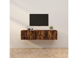 Estantería/Muebles de TV de Pared 2 Pzs 80X34,5X40 Cm Roble Ahumado