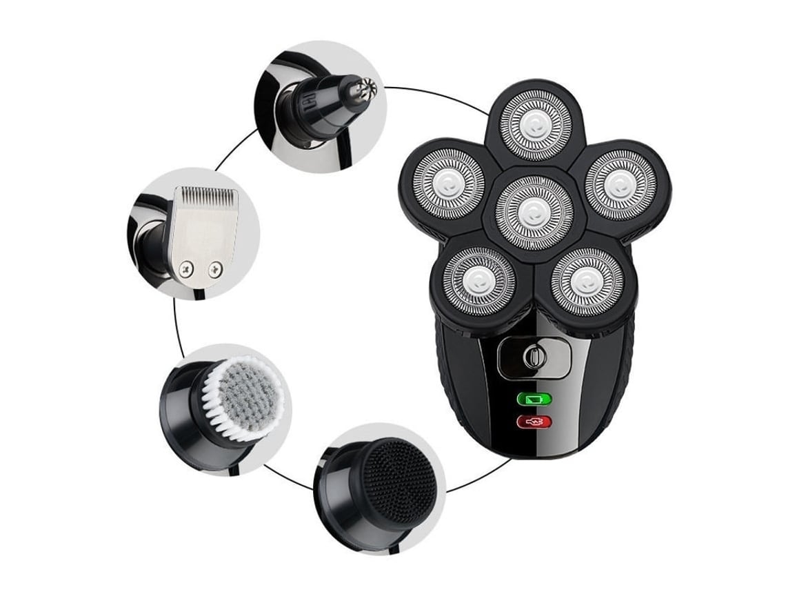 Cuchillas depilatorias eléctricas negras Yunzii para una depilación impecable. Afeitadora para piernas, rostro, labios y bikini.
