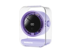 Ventilador De Mesa Eifson Pantalla Digital 100 Velocidades Rotación 720°morado