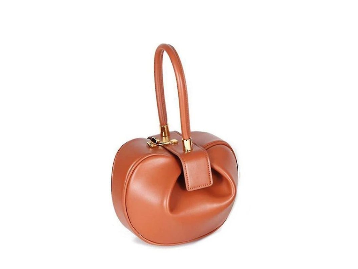 Bolso Tote De Piel Para Mujer Con Asa Superior, Diseño Único, Bolso De Mano Con Forma De Empanadilla.
