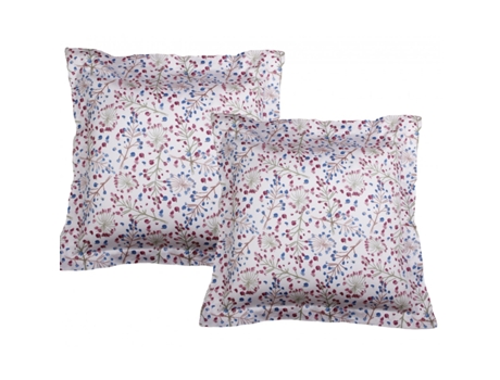 Juego de 2 Fundas de Almohada BLANC AVENUE (63 x 63 cm - 100% Algodón - Blanco)