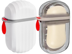 2 Jaboneras De Viaje - Impermeables - Con Tapa - Recipiente Resistente Para Champú - Baño/exterior