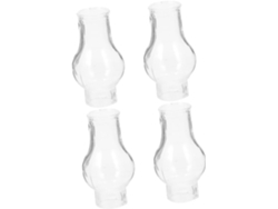Pantallas De Lámparas De Aceite De Vidrio Grueso, Juego De 4, Diseño Resistente Al Viento Para Uso En Exteriores Y