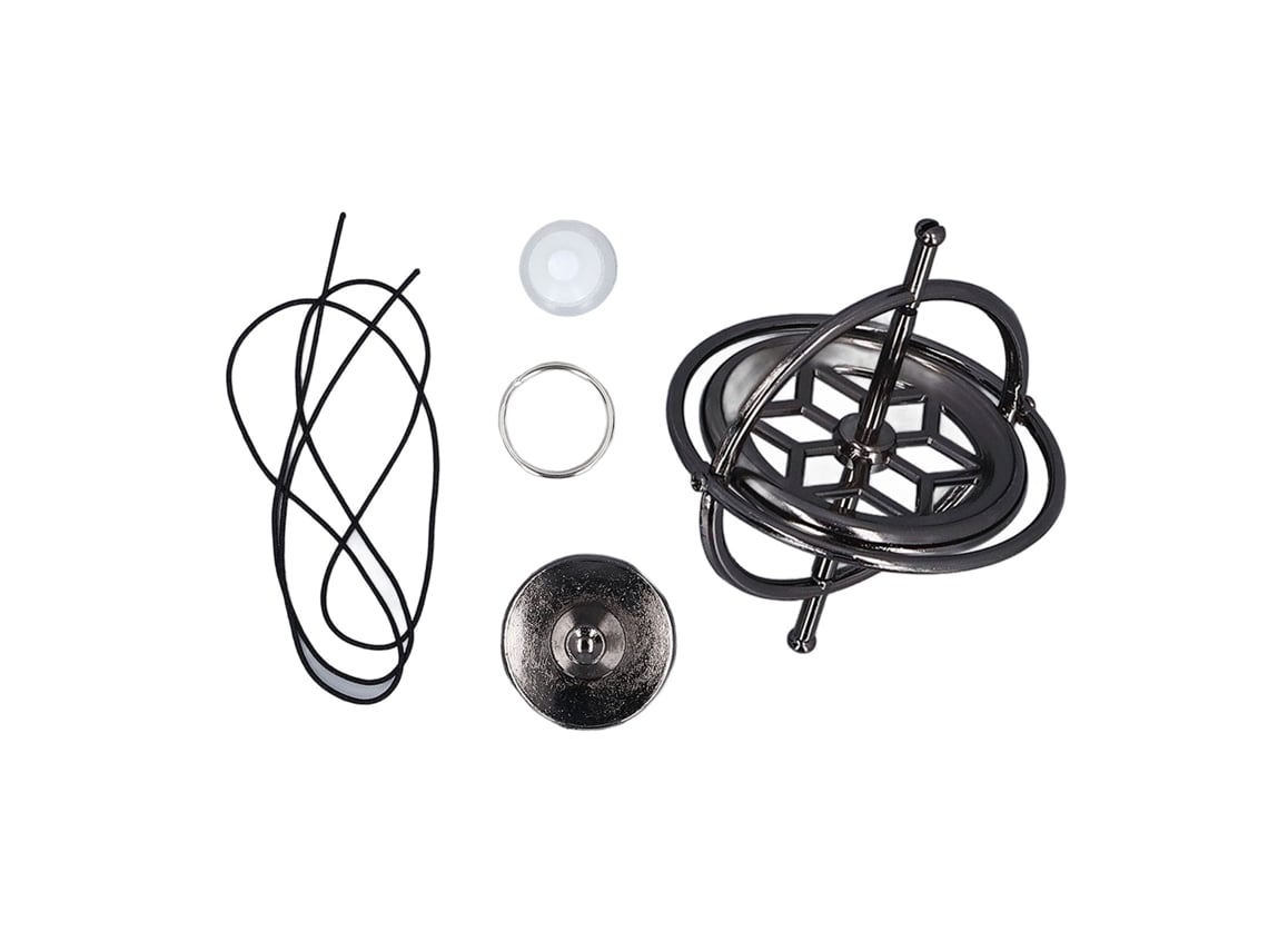 Ats-juguete Giróscopo De Aleación Para Equilibrio Y Relaxación, Giróscopo De Dedo Multifuncional Antiestrés Negro