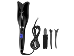Plancha De Rizado Automática Ajustable En Temperatura Con Varilla Rotatoria Cerámica 110-240v Plug Uk Negro