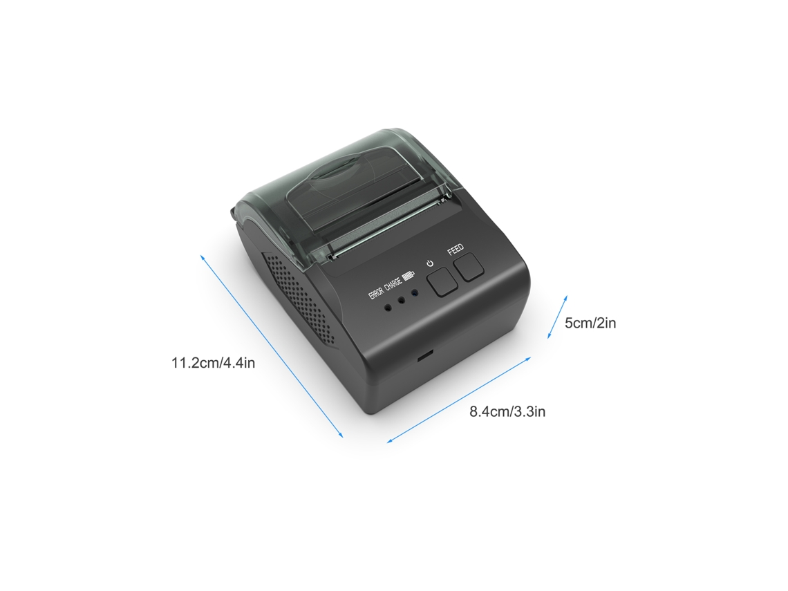 Impresora Térmica Portátil Sin Tinta De 58 Mm, Inalámbrica Bluetooth Usb Para Ios, Android Y Windows.