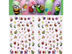 Kit de 2 pegatinas 3D para uñas con diseño de mal de ojo, decoración de uñas para verano.