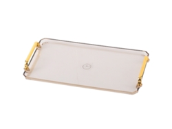 Bandeja rectangular transparente para guardar platos Kofihety