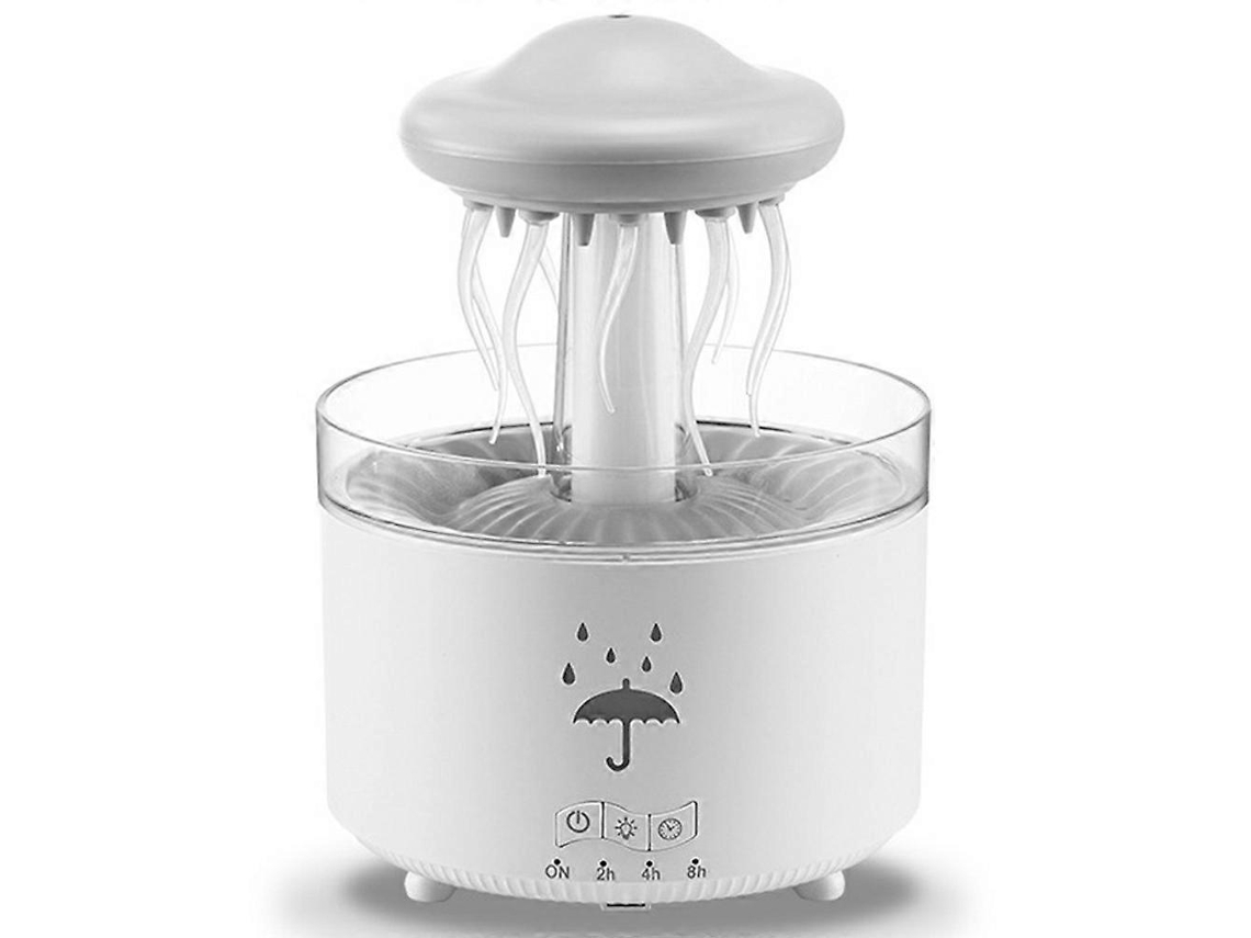 Difusor de aceites esenciales Rosewell de 3 núcleos con agua viva giratoria, luz LED, control remoto y humidificador de aromaterapia.