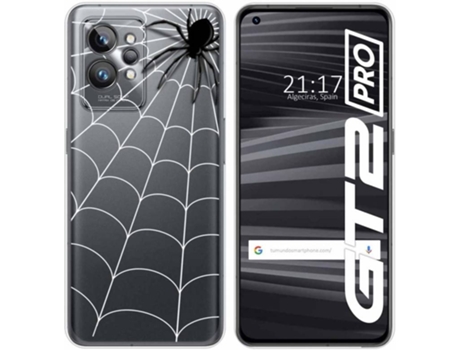 Carcasa para Realme GT 2 Pro 5G TUMUNDOSMARTPHONE Dibujos Transparente Araña Multicolor