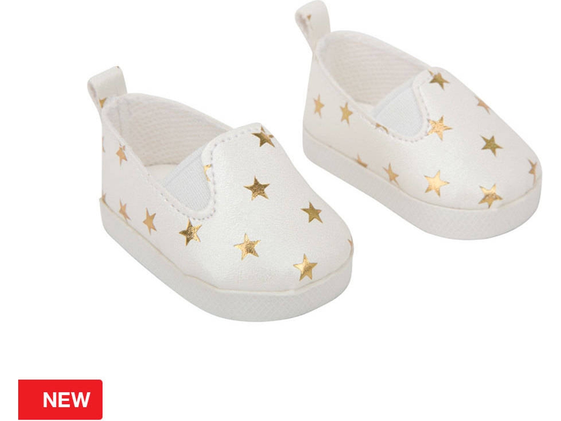 Set de Accesorios de Muñecas ARIAS Set Zapatos Blanco Estrellitas para Muñecos 45 cm (9 x 9 x 5,5 cm)