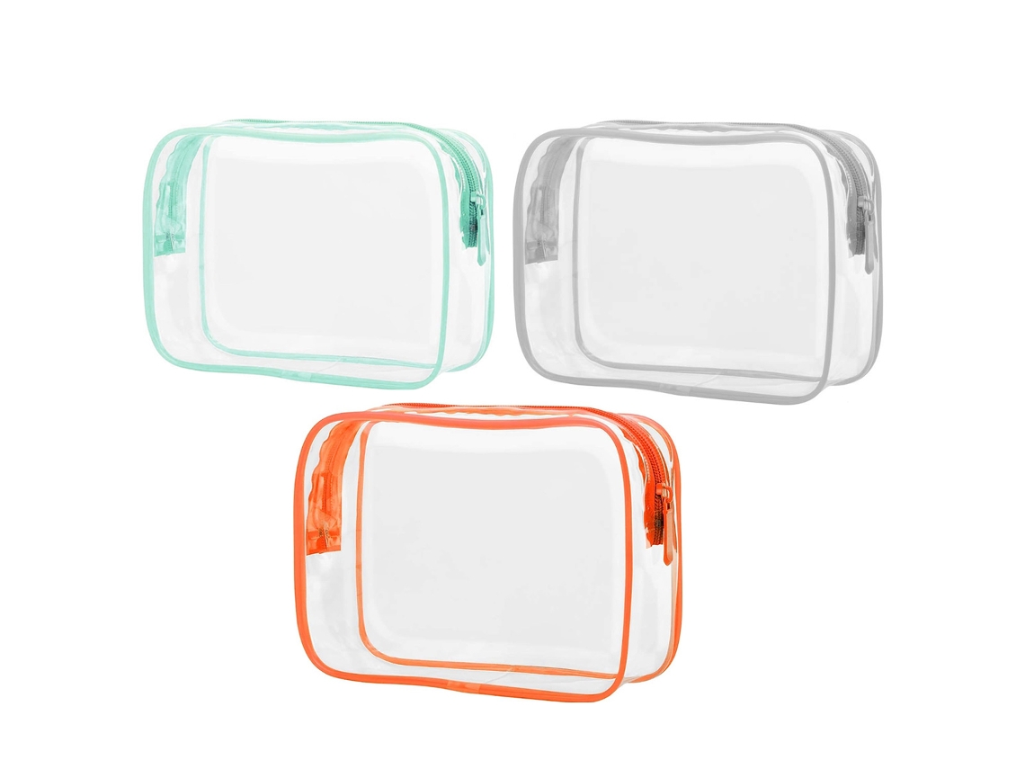 Neceser transparente con cremallera, para viaje NEVEANCE