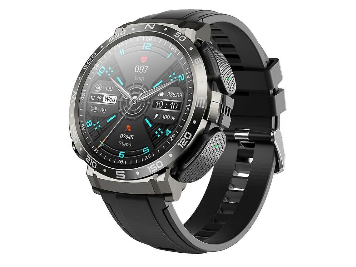 Reloj inteligente M68 Plus con pantalla redonda de 1,52 pulgadas, 2 en 1, con auriculares Bluetooth, memoria de 512 MB y compatibilidad con bicicletas eléctricas Health Ly