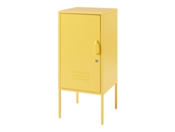 Armário De Cabeceira Hausjärvi Com Porta 82x35x35 Cm Aço Amarelo [EN.CASA]