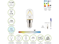 Bombilla led frigorifico rosca e14. 1.5 watt. equivale a 15 watt. 136 lumenes. luz fria (6500  k.)