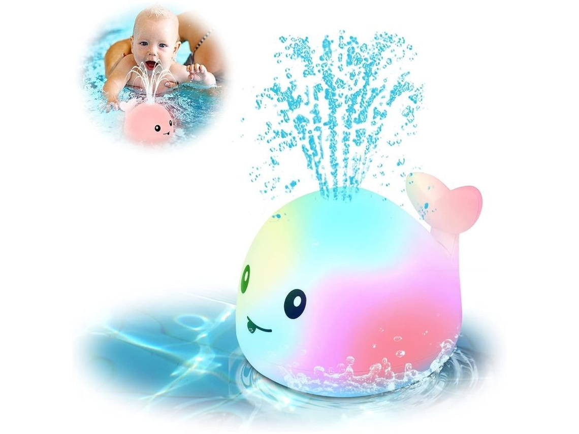 Juguetes De Baño Para Bebés, Juguetes De Piscina Con Forma De Ballena Que Rocían Agua, Juguetes De Baño Que Brillan En La Oscuridad, Diseño Divertido E Impermeable.
