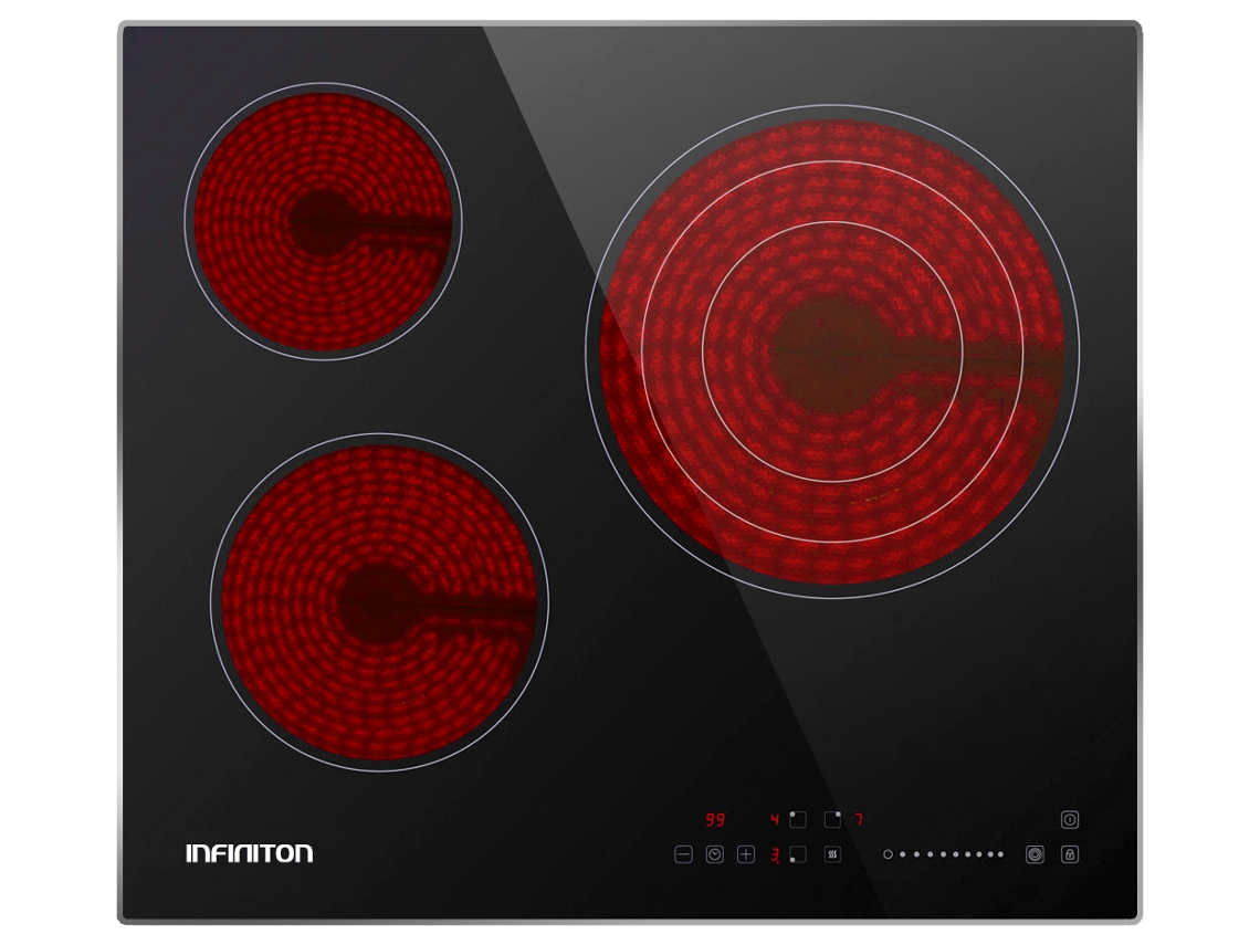 Placa de Vitrocerámica INFINITON VITRO-A3F (Eléctrica - 59 cm - Negro)
