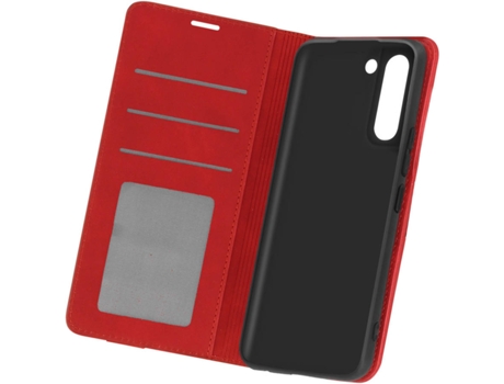 Carcasa y Soporte Samsung Galaxy S21 Plus AVIZAR Cartera y Suporte Rojo