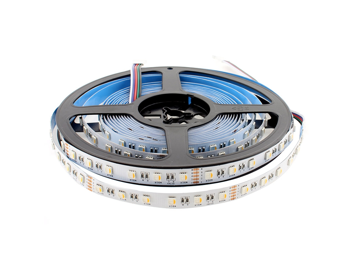 Tira Led LEDBOX EPISTAR SMD5050, RGB+W, DC24V, 5m (60Led/m 4 en 1) - IP20, RGB + Blanco cálido