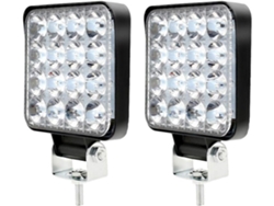Lámpara De Trabajo Led De 12 V, 48 W, 6500 K – Resistente Al Agua (ip67), Diseño Robusto (juego De 2)