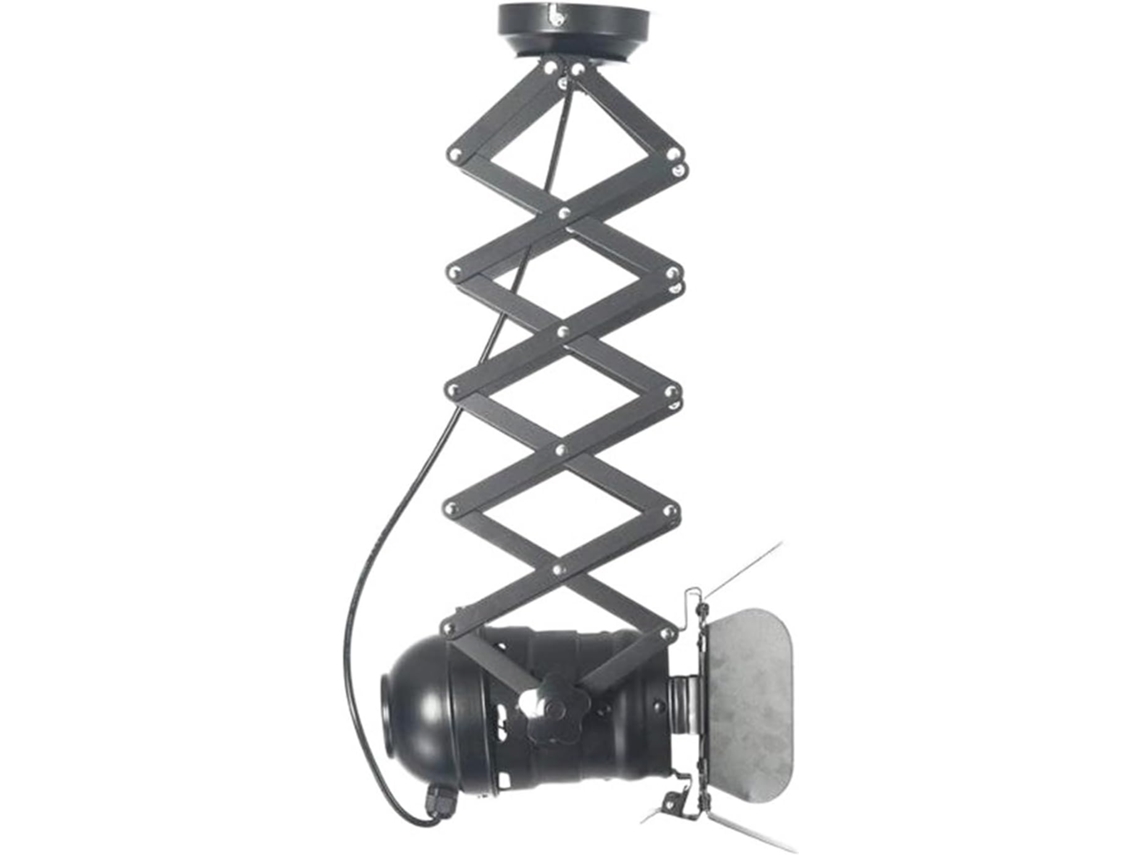 Lámpara De Pie Trípode Negra Estilo Loft Industrial Para Bar O Estudio Creativo.
