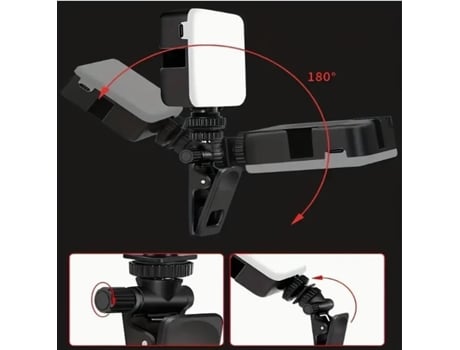 Iluminador Led Mini para Cámara Dslr Fotografía y Vídeo Pinza de Fijación ANDOER