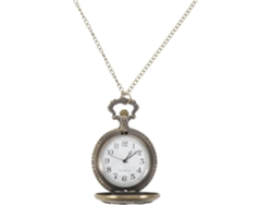 Collar Reloj Bolsillo Vintage Colgante Cuarzo Bronce Antiguo Cadena Desmontable Esfera Números Arábigos