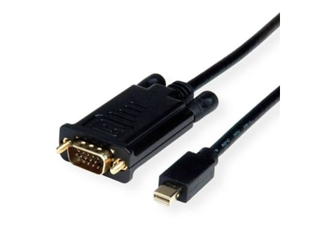 Cable ROLINE (Mini DisplayPort y VGA - 2m - Negro)