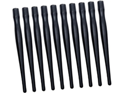 Juego de 10 portalápices estilo cómic, ergonómicos y duraderos, fabricados en plástico negro para dibujo y caligrafía.